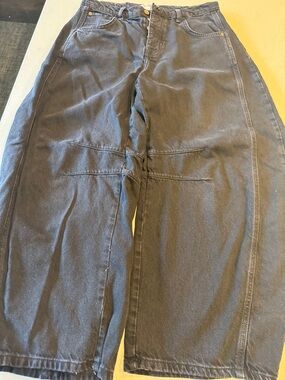 We The Free Black Wide good luck midrise barrel High-Rise Jeans